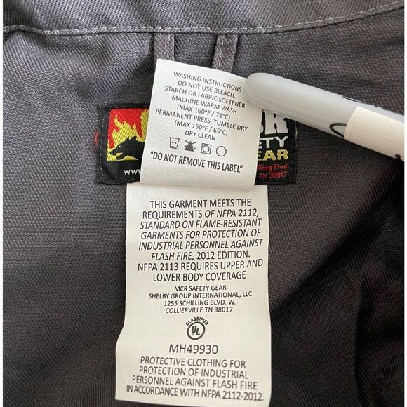 MCR Safety Flame Resistant Gear Deluxe Coverall  NWT size 40 REG - Picture 8 of 8